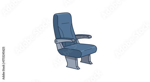 Modern airplane seat design in minimalist style