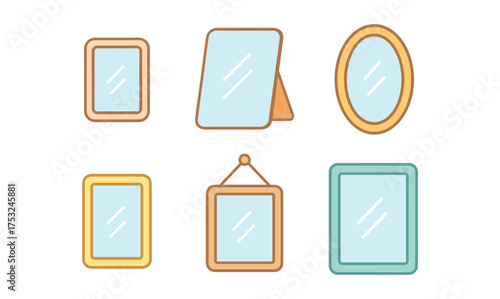 Stylish assorted frames set in flat design for home decor inspiration