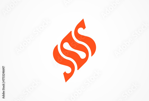 Letter SOS Logo design inspiration, vector illustration