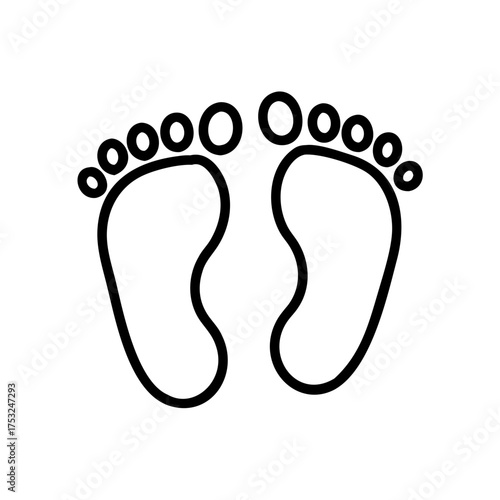 Pair of baby footprints, a symbol of innocence