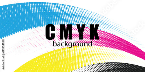 abstract cmyk color stripes background. EPS 10