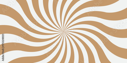 Sunburst Modern retro vintage sunrise sunbeam element spiral striped. Spiral starburst and striped pattern abstract geometric retro sunrays line wavy texture.	