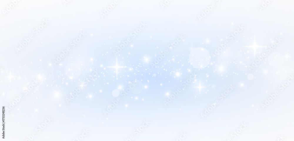 Fototapeta premium Shining stars and sparkling dust with bright festive glow.