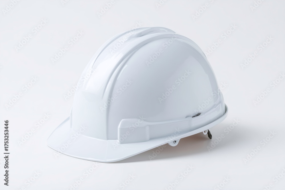 Fototapeta premium White Safety Helmet with Smooth Surface and Modern Design