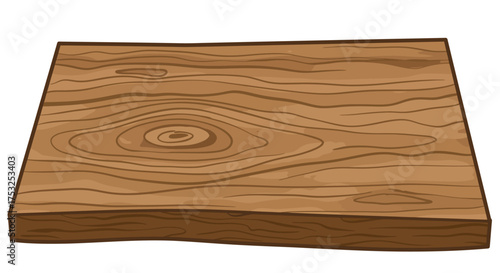 Wooden plank with natural texture and wood grain details