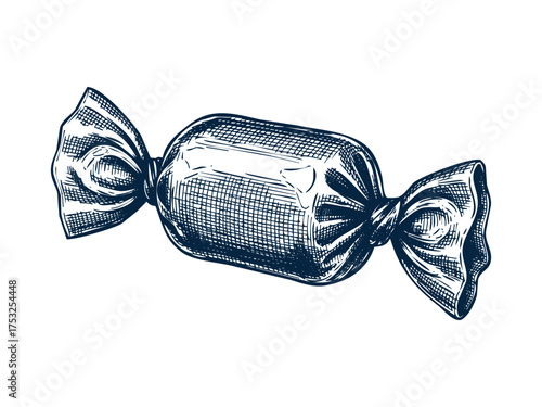 Vintage Wrapped Candy Vector Illustration