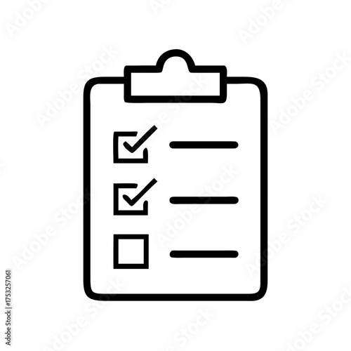 Checklist icon representing tasks, todo lists, surveys, and project management, emphasizing organization and completion of activities