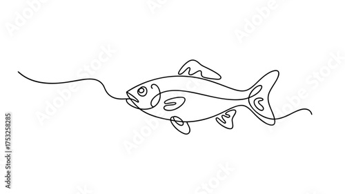 Continuous Line Pizza Drawing. Minimalist Food Slice Vector Illustration