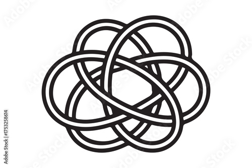 Tangled cable icon. Simple element illustration. Tangled cable symbol design from mess collection. one line Icon drawing with white background