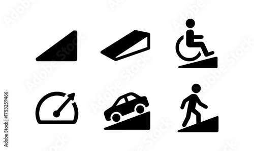 Slope symbols for accessibility and speed: icons for informative signage