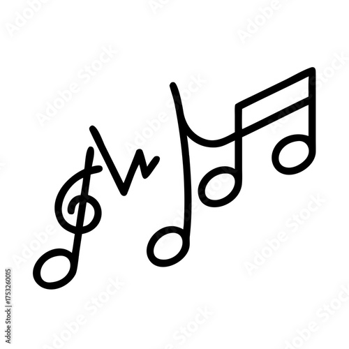 Musical notes a harmonious symphony of melodies and rhythms, perfect for musicthemed projects and creative designs with a classic touch