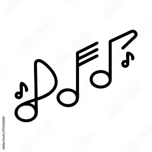 Musical notes a symphony of melodies and rhythms, perfect for musicthemed projects and creative designs with a modern and minimalist touch