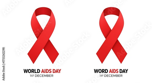 World Aids Day awareness ribbon concept for solidarity and support