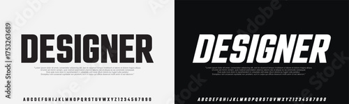 Modern Bold Font. Regular Italic Number Typography urban style alphabet fonts for fashion, sport, technology, digital, movie, logo design, vector illustration

