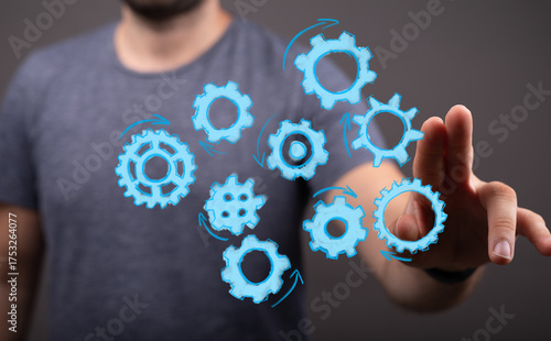 Abstract image of a man int...