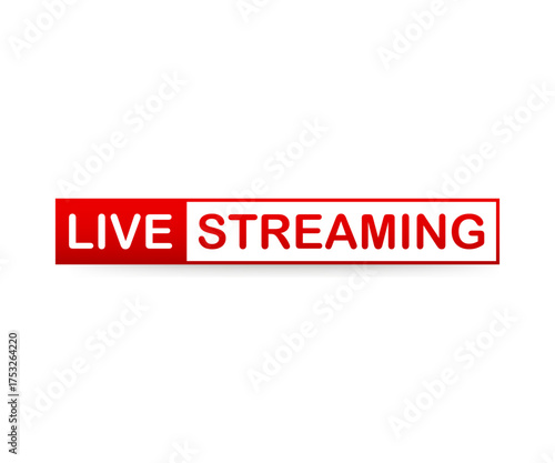 Modern Live Streaming red banner for broadcasting