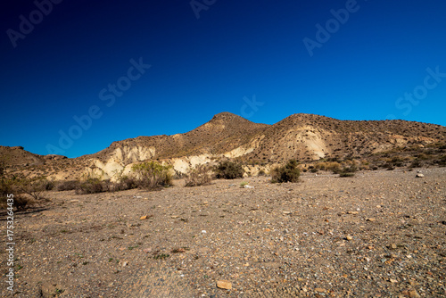 Berge in der Tabernas Wüste, Provinz Almería, Andalusien, Spanien