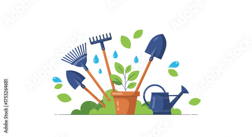 Essential gardening tools for planting and cultivating your home garden.