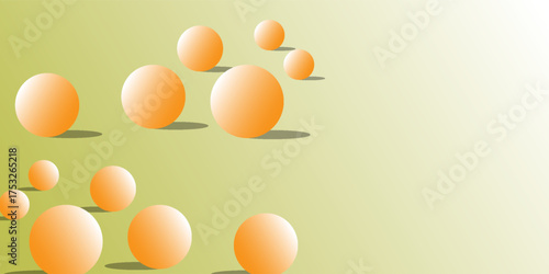 Abstract background with a gradient of yellow and orange. The background features smooth, overlapping circular shapes in yellow and orange. Minimal abstract circles vector gradient background