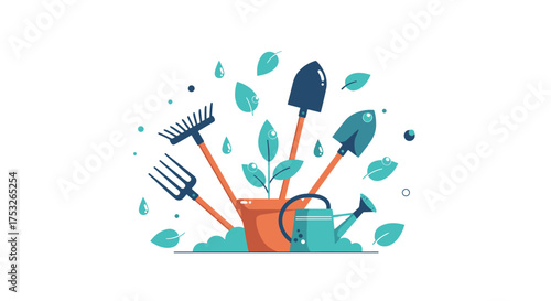 A collection of essential gardening tools for cultivating a beautiful outdoor space.