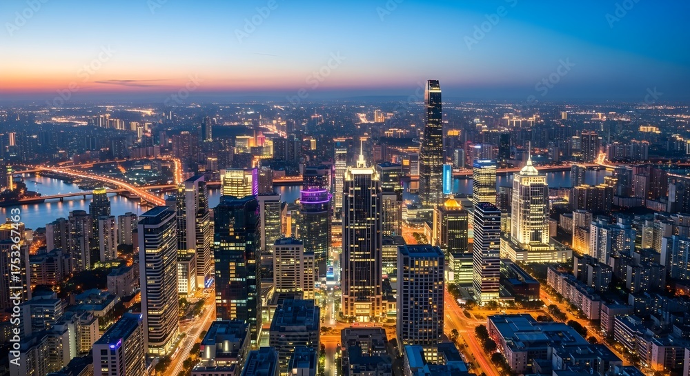 Fototapeta premium Urban City Skyline