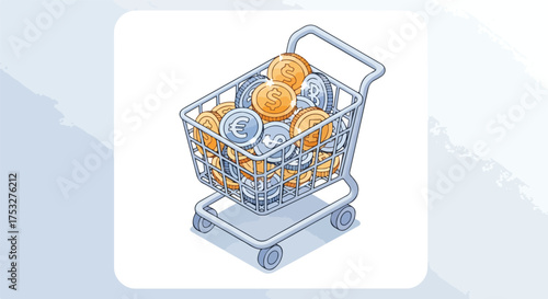 cart full of coins