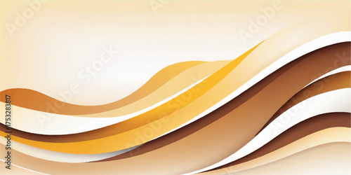 An abstract background vector illustration featuring orange and yellow waves with gold curves and light lines to create a stylish decorative pattern backdrop for a modern wallpaper design