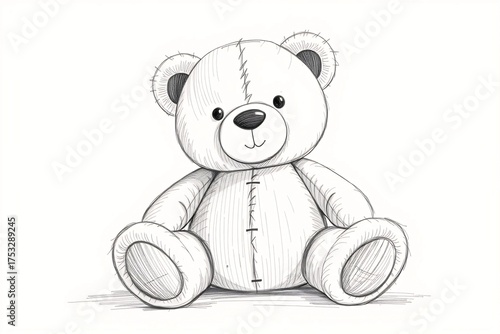 Realistic stuffed teddy bear with fabric texture, safe and durable for everyday use.
