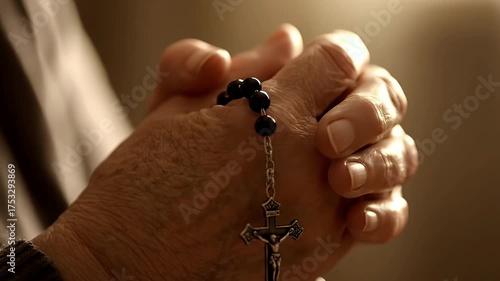 Hands Holding Rosary In Quiet Prayer Moment