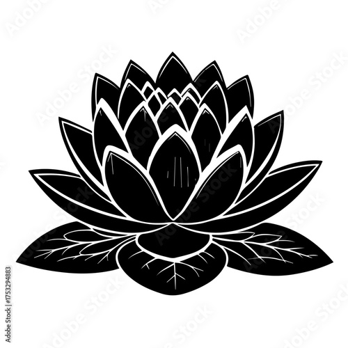 Elegant lotus flower illustration symbolizing purity and enlightenment for spiritual designs