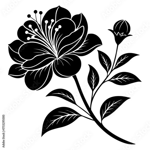 Elegant floral design with blossoming flower for invitations, weddings, and romantic celebrations