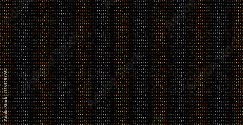 Golden glitter dots vector pattern on black background. Shiny metallic confetti texture with elegant sparkle effect. Perfect for luxury, festive, and party design projects.