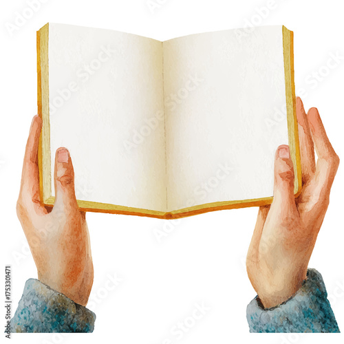 open book in hands