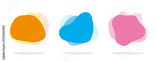 ふにゃふにゃ　流体シェイプ　抽象的なフレームセット
Squishy fluid shapes abstract frame set