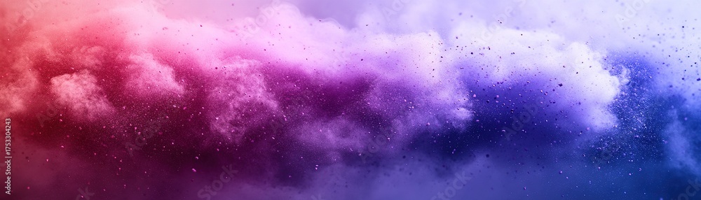 Fototapeta premium Colorful smoke explosion art studio setting digital artwork abstract environment aerial perspective creative concept