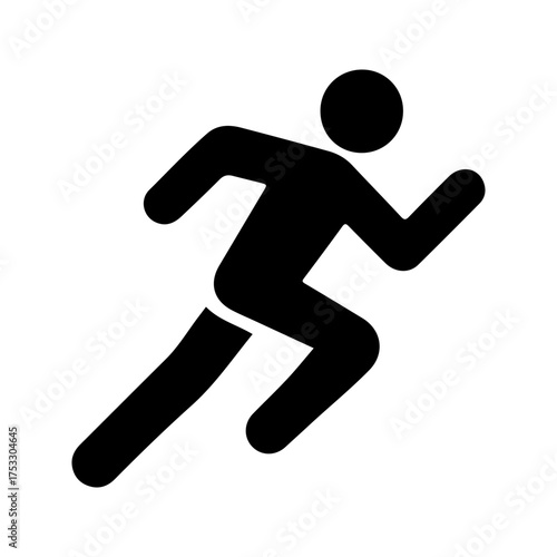 Running icon. Runner and running logo or symbol, motion concept.