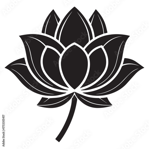 Elegant white lotus flower art, perfect for yoga studio designs and mindfulness promotions