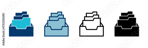 Archive folders icon vector isolated on white background. binders vector icon. Archive storage icon.