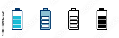 battery icon vector isolated on white background. Battery vector icon. battery charge level. battery charging icon