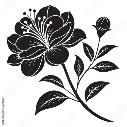 Elegant floral design with blossoming flower for invitations, weddings, and romantic celebrations