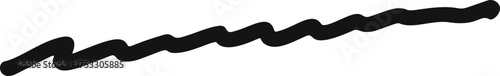 Zigzag brush stroke line stripe