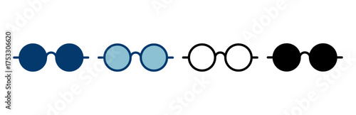 Glasses icon vector isolated on white background. Stylish Eyeglasses. Glasses vector. Optical concept