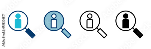 Hiring icon vector isolated on white background. Human resources concept. Recruitment. Search job vacancy icon. Hire. Find people icon