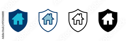 Home insurance icon vector isolated on white background. home protection icon
