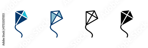 Kite icon vector isolated on white background. kite vector icon.