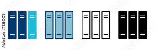 Library icon vector isolated on white background. Book icon vector