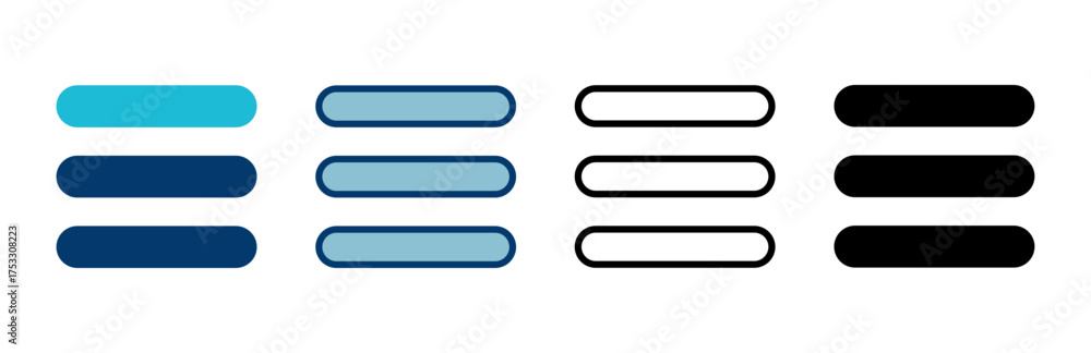 Obraz premium Menu Icon vector isolated on white background. web menu icon