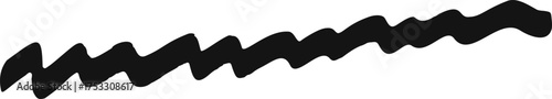 Zigzag handwritten line ink stroke