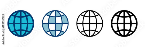 Web icon vector isolated on white background. Website vector icon. Internet world vector