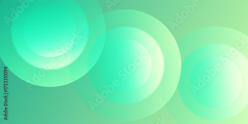 Green Gradient Abstract Circles Background For Modern Calm Design.vector illustration eps10